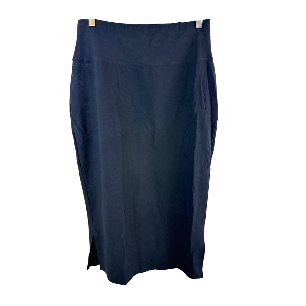 Eileen Fisher Pencil Skirt Women Medium Black Side Slit New